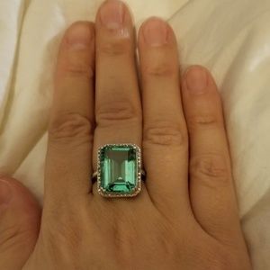 Simulated Emerald Ring